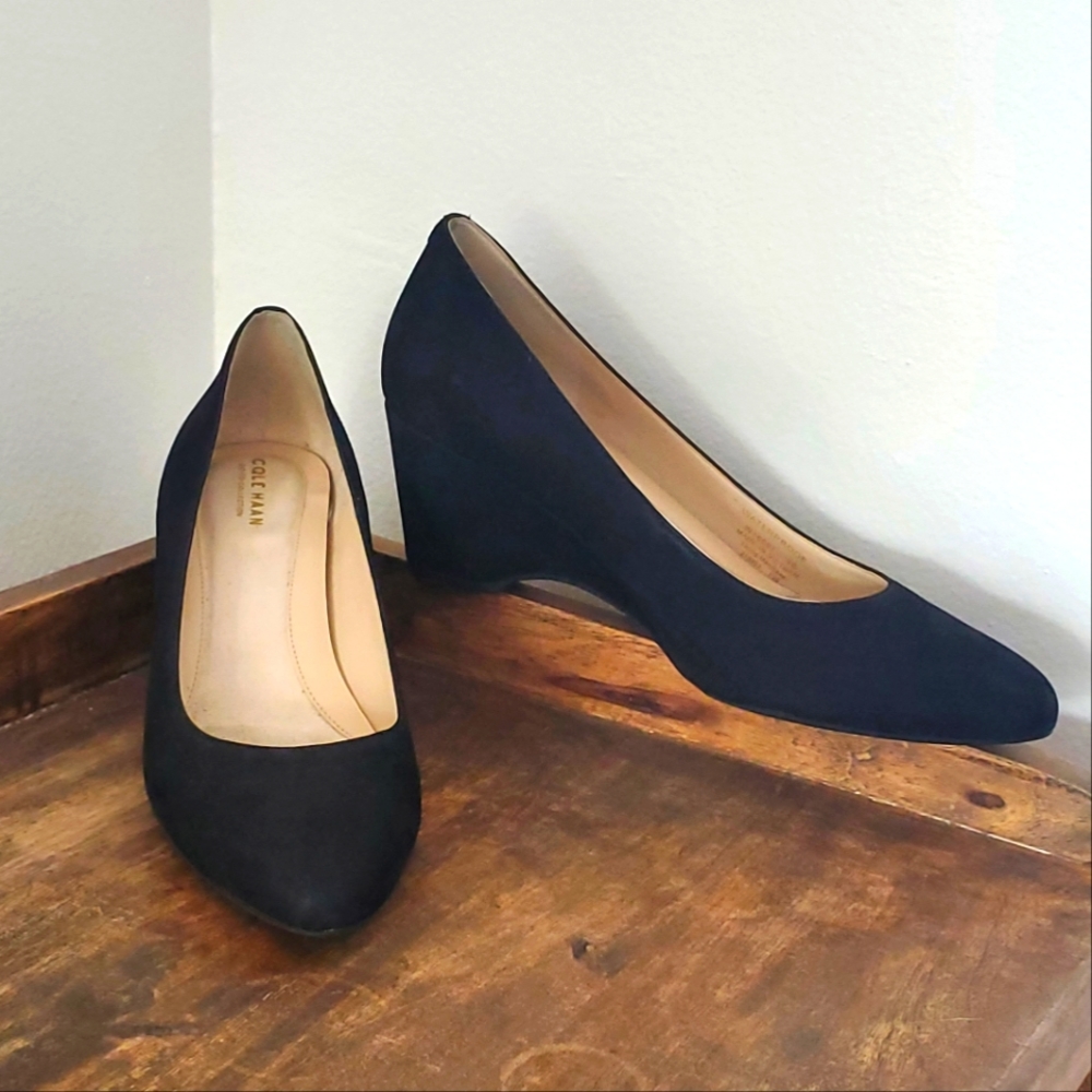 Cole Haan "The Go-To Wedge" Nubuck Leather, Waterproof
